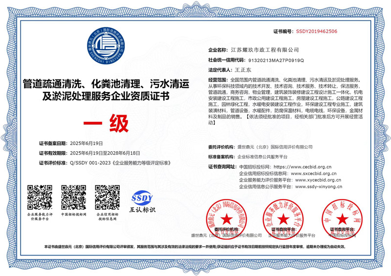 虹口企业资质证书